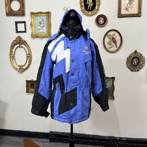 Vintage Salt Lake 2002 Winter Olympics Ski Jacket – Blue/Black/White – Size 3XS
